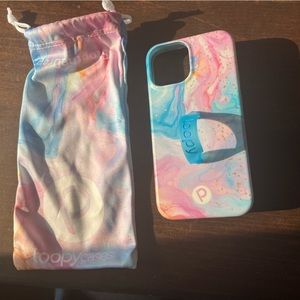 Loopy iPhone 13 mini case Cotton Candy Swirl EUC